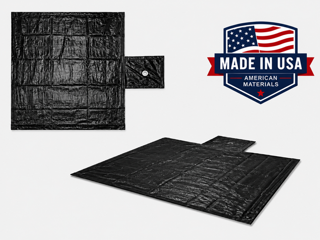 12' x 48' Black Mesh Grass Tarp – Made in USA