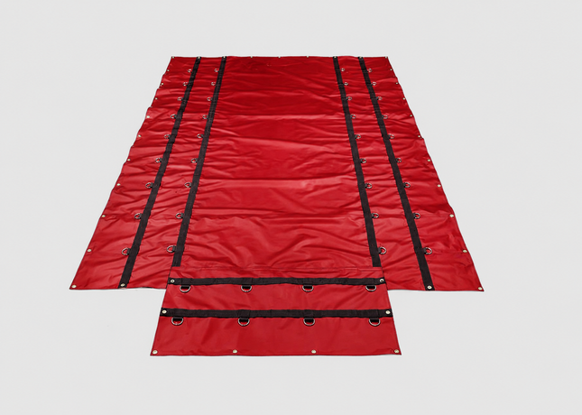 16' x 25' Vinyl Tarp with Flap for Flatbed Truck and Trailer - 4' Drop