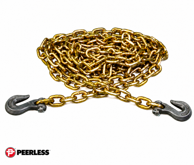 Peerless 3/8" x 20 ft Grade 70 Tie Down Chain - 6600 lbs Made in USA