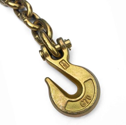Elohim USA 5/16" x 20' Grade 70 Transport Chain with Clevis Grab Hook