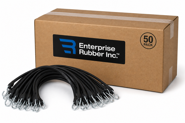 Rubber Tie Down Straps TSA-5 with S-Hooks 5-1/2" Tarp Strap Case of 50